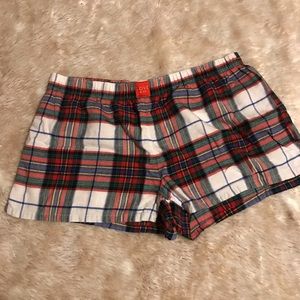 GAP Red Plaid Pajama Shorts